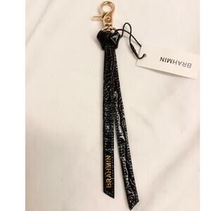 NWT BRAHMIN RIBBON TASSEL CHARM BLACK MELBOURNE